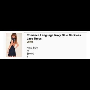 Navy backless dress from Lulus